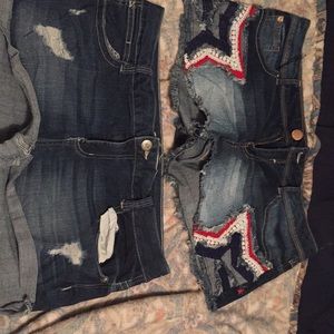Blue jean shorts